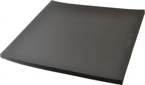 Made in USA - 12" Long, 12" Wide, 1/2" Thick, Neoprene Rubber Foam Sheet - 50 to 60 Durometer, Black, -20 to 220°F, 900 psi Tensile Strength, Stock Length - A1 Tooling