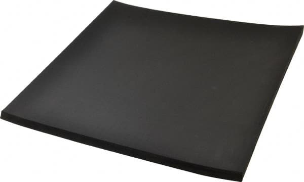 Made in USA - 12" Long, 12" Wide, 1/2" Thick, Neoprene Rubber Foam Sheet - 65 to 75 Durometer, Black, -20 to 220°F, 1,000 psi Tensile Strength, Stock Length - A1 Tooling