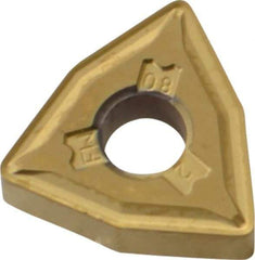 Kennametal - WNMG432 FW Grade KT315 Cermet Turning Insert - TiN/TiCN/TiN Finish, 80° Trigon, 1/2" Inscr Circle, 3/16" Thick, 1/32" Corner Radius - A1 Tooling