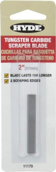 Hyde Tools - Solid Carbide 2-Edge Scraper Replacement Blade - 5-7/8" Blade Length x 2" Blade Width, For 10610 - A1 Tooling