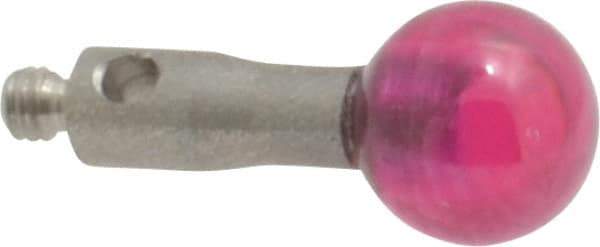 SPI - 6 mm Ball Diameter, M2 Thread, Ruby Point Ball Tip CMM Stylus - 10 mm Overall Length - A1 Tooling