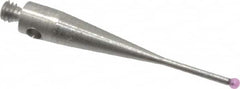 SPI - 1 mm Ball Diameter, M2 Thread, Ruby Point Ball Tip CMM Stylus - 20 mm Overall Length - A1 Tooling