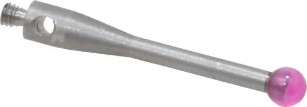 SPI - 3 mm Ball Diameter, M2 Thread, Ruby Point Ball Tip CMM Stylus - 20 mm Overall Length - A1 Tooling