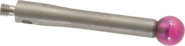 SPI - 4 mm Ball Diameter, M2 Thread, Ruby Point Ball Tip CMM Stylus - 20 mm Overall Length - A1 Tooling