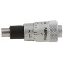 Mitutoyo - 1/2 Inch, 1.14 Inch Thimble, 6.35mm Diameter x 0.6102 Inch Long Spindle, Mechanical Micrometer Head - A1 Tooling