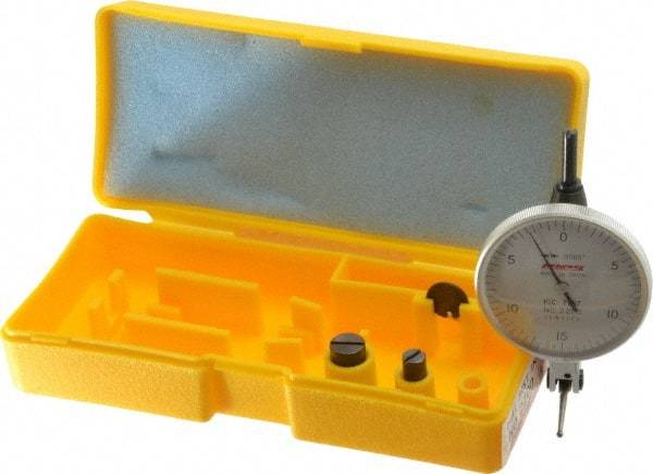 Peacock - 0.03 Inch Range, 0.0005 Inch Dial Graduation, Horizontal Dial Test Indicator - 1-53/64 Inch White Dial, 0-15-0 Dial Reading, Accurate to 0.0005 Inch - A1 Tooling