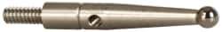 Compac - 2mm Ball Diam, Carbide, Ball Test Indicator Contact Point - 0.72" Contact Point Length, Use with Brown & Sharpe Dial Test Indicators - A1 Tooling