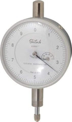 Teclock - 0.05" Range, 0-10 Dial Reading, 0.0001" Graduation Dial Drop Indicator - 2-13/64" Dial, 0.01" Range per Revolution, 0.0002" Accuracy, Revolution Counter - A1 Tooling