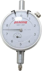 Peacock - 0.05" Range, 0-10 Dial Reading, 0.0001" Graduation Dial Drop Indicator - 2-3/64" Dial, 0.0003" Accuracy, Revolution Counter - A1 Tooling