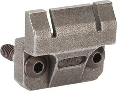 Mitee-Bite - 7-1/2mm Clamping Height, 880 Lb Clamping Pressure, Raised Height Double Stop Positioning Stop - 7-1/2mm Jaw Height, Spring Steel, Series Mitee-Bite Kopal Mini Clamps - A1 Tooling