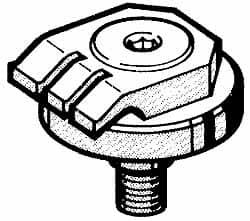 Mitee-Bite - 7-1/2mm Clamping Height, 880 Lb Clamping Pressure, Raised Height Swivel Stop Positioning Stop - 7-1/2mm Jaw Height, Spring Steel, Series Mitee-Bite Kopal Mini Clamps - A1 Tooling