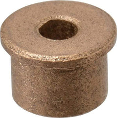 Boston Gear - 1/8" Inside x 5/16" Outside Diam, Oil Impregnated Bronze Sleeve Bearing - 3/8" Flange Outside Diam, 3/64" Flange Thickness, 1/4" OAL - A1 Tooling