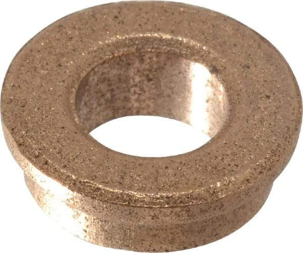 Boston Gear - 3/16" Inside x 5/16" Outside Diam, Oil Impregnated Bronze Sleeve Bearing - 3/8" Flange Outside Diam, 3/64" Flange Thickness, 1/8" OAL - A1 Tooling