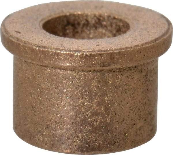 Boston Gear - 3/16" Inside x 5/16" Outside Diam, Oil Impregnated Bronze Sleeve Bearing - 3/8" Flange Outside Diam, 3/64" Flange Thickness, 1/4" OAL - A1 Tooling