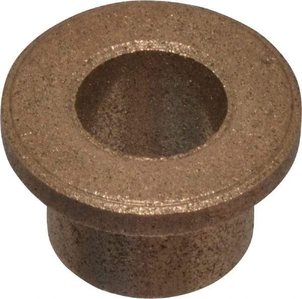 Boston Gear - 5/16" Inside x 7/16" Outside Diam, Oil Impregnated Bronze Sleeve Bearing - 5/8" Flange Outside Diam, 3/32" Flange Thickness, 3/8" OAL - A1 Tooling