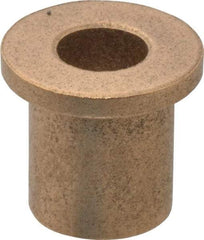 Boston Gear - 5/16" Inside x 1/2" Outside Diam, Oil Impregnated Bronze Sleeve Bearing - 11/16" Flange Outside Diam, 3/32" Flange Thickness, 5/8" OAL - A1 Tooling