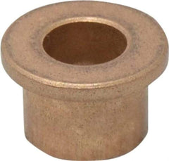 Boston Gear - 1/2" Inside x 3/4" Outside Diam, Oil Impregnated Bronze Sleeve Bearing - 1" Flange Outside Diam, 1/8" Flange Thickness, 5/8" OAL - A1 Tooling