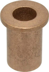 Boston Gear - 1/2" Inside x 3/4" Outside Diam, Oil Impregnated Bronze Sleeve Bearing - 1" Flange Outside Diam, 1/8" Flange Thickness, 1-1/4" OAL - A1 Tooling