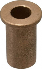 Boston Gear - 1/2" Inside x 3/4" Outside Diam, Oil Impregnated Bronze Sleeve Bearing - 1" Flange Outside Diam, 1/8" Flange Thickness, 1-1/2" OAL - A1 Tooling