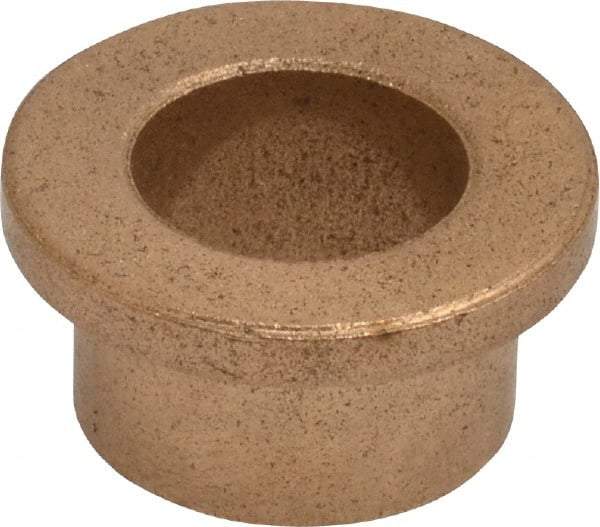 Boston Gear - 9/16" Inside x 3/4" Outside Diam, Oil Impregnated Bronze Sleeve Bearing - 1" Flange Outside Diam, 1/8" Flange Thickness, 1/2" OAL - A1 Tooling