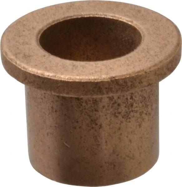 Boston Gear - 9/16" Inside x 3/4" Outside Diam, Oil Impregnated Bronze Sleeve Bearing - 1" Flange Outside Diam, 1/8" Flange Thickness, 3/4" OAL - A1 Tooling