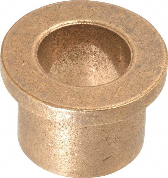 Boston Gear - 5/8" Inside x 7/8" Outside Diam, Oil Impregnated Bronze Sleeve Bearing - 1-1/8" Flange Outside Diam, 5/32" Flange Thickness, 3/4" OAL - A1 Tooling