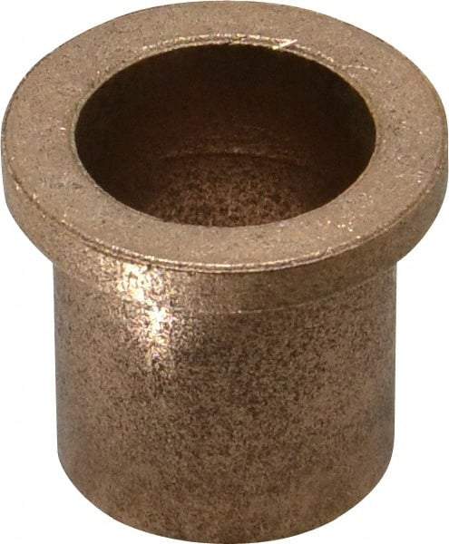 Boston Gear - 3/4" Inside x 7/8" Outside Diam, Oil Impregnated Bronze Sleeve Bearing - 1-1/8" Flange Outside Diam, 5/32" Flange Thickness, 1" OAL - A1 Tooling