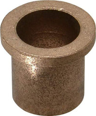 Boston Gear - 3/4" Inside x 7/8" Outside Diam, Oil Impregnated Bronze Sleeve Bearing - 1-1/8" Flange Outside Diam, 5/32" Flange Thickness, 1" OAL - A1 Tooling