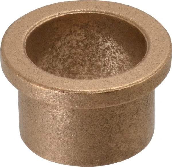 Boston Gear - 7/8" Inside x 1" Outside Diam, Oil Impregnated Bronze Sleeve Bearing - 1-1/4" Flange Outside Diam, 5/32" Flange Thickness, 3/4" OAL - A1 Tooling