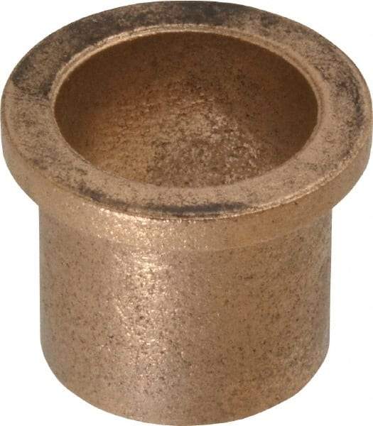 Boston Gear - 7/8" Inside x 1" Outside Diam, Oil Impregnated Bronze Sleeve Bearing - 1-1/4" Flange Outside Diam, 5/32" Flange Thickness, 1" OAL - A1 Tooling