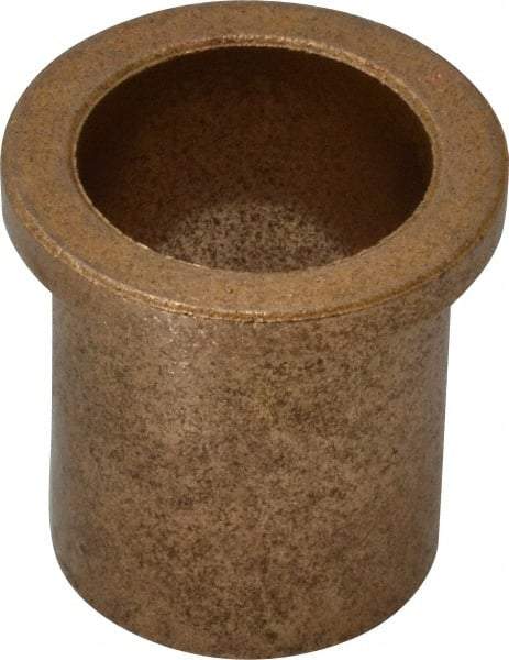 Boston Gear - 7/8" Inside x 1" Outside Diam, Oil Impregnated Bronze Sleeve Bearing - 1-1/4" Flange Outside Diam, 5/32" Flange Thickness, 1-1/4" OAL - A1 Tooling