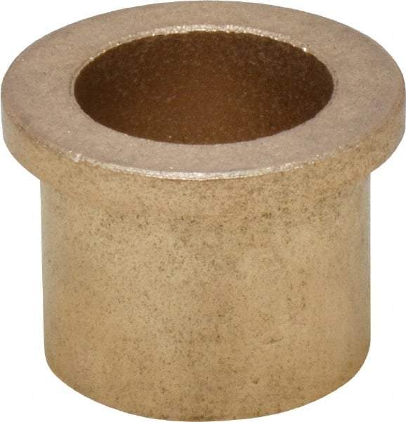 Boston Gear - 7/8" Inside x 1-1/8" Outside Diam, Oil Impregnated Bronze Sleeve Bearing - 1-3/8" Flange Outside Diam, 5/32" Flange Thickness, 1" OAL - A1 Tooling