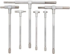 Value Collection - 6 Piece, 5/16 to 6 Inch, Hardened Tool Steel, Satin Chrome Finish, Telescoping Gage Set - 4 and 5 Inch Long Handles - A1 Tooling