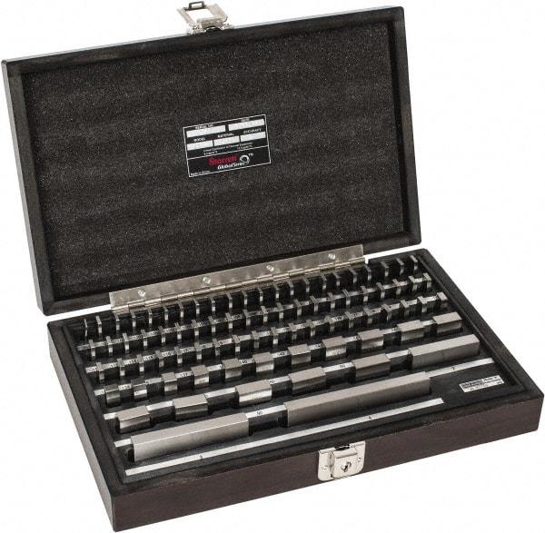 Starrett - 81 Piece, 0.05 to 4", Grade 0, Steel Gage Block Set - Rectangular - A1 Tooling