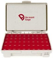 Vermont Gage - 55 Piece, 0.2 to 1.28mm Diameter Plug & Pin Gage Set - Plus 0.005mm Tolerance, Class ZZ - A1 Tooling