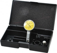 Mahr - 0.4 mm Range, 0.01 mm Dial Graduation, Horizontal Dial Test Indicator - 27.5 mm Yellow Dial, 0-40-0 Dial Reading - A1 Tooling