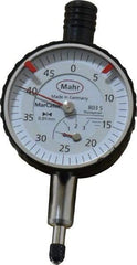 Mahr - 3mm Range, 0-45 Dial Reading, 0.01mm Graduation Dial Drop Indicator - 34mm Dial, 0.01mm Range per Revolution - A1 Tooling