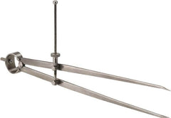 Value Collection - 12 Inch Leg, Spring Joint, Steel, Polished, Divider - 12 Inch Max Measurement, 300mm Max Measurement, Flat Leg with Quick Nut Adjustment - A1 Tooling