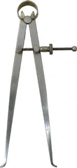 Value Collection - 8 Inch Leg, Spring Joint, Steel, Polished, Inside Caliper - 8 Inch Max Measurement, 200mm Max Measurement, Flat Leg with Quick Nut Adjustment - A1 Tooling