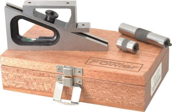 Fowler - 6-1/4 Inch Adjustable Planer and Shaper Gage - 5 Inch Long, 3/4 Inch Wide, 6-1/4 Inch High Base, Includes 1 Inch Extension Post, 3 Inch Extension Post, Wooden Case - A1 Tooling