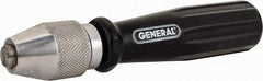 General - 6-7/8" Long, 1/4" Capacity, Pin Vise - 1" Body Diam 0.04" Min Capacity - A1 Tooling