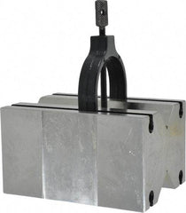 Value Collection - 31.75 to 2-1/8" Capacity, 90° Angle, Tool Steel V-Block - 4-7/8" Long x 3-1/2" Wide x 2-3/4" High, Sold as Matched Pair - A1 Tooling