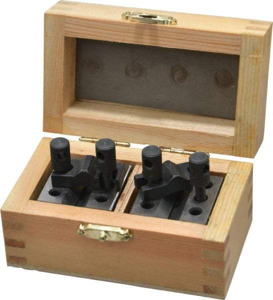 Value Collection - 0.575" Max Capacity, 90° Angle, Hardened Steel V-Block - 1-3/8" Long x 1-3/8" Wide x 1-3/16" High, Sold as 2 Block Set - A1 Tooling