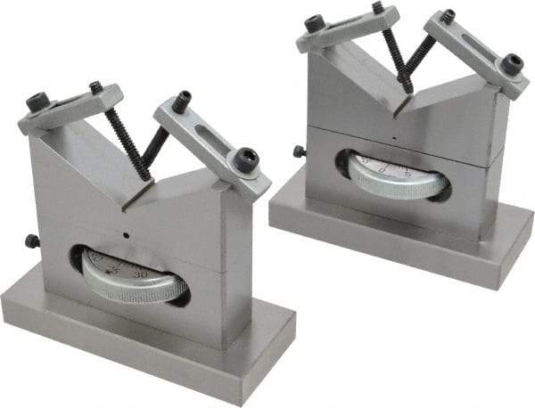 SPI - 3/16 to 5" Capacity, 120° Angle, Steel V-Block - 4" Long x 1-3/4" Wide x 3-9/16" High, Sold as 2 Block Set - A1 Tooling