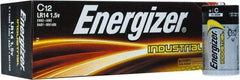 Energizer - Size C, Alkaline, 12 Pack, Standard Battery - 1.5 Volts, Button Tab Terminal, LR14, ANSI, IEC Regulated - A1 Tooling