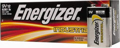 Energizer - Size 9V, Alkaline, 12 Pack, Standard Battery - 9 Volts, Miniature Snap Terminal, 6LR61, ANSI, IEC Regulated - A1 Tooling