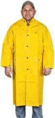 OnGuard - Size M, Yellow, Chemical, Rain Coat - 50" Chest, 2 Pockets - A1 Tooling