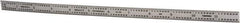 PEC Tools - 12" Long, 1/100, 1/64, 1/50, 1/32" Graduation, Flexible Steel Rule - 16R Graduation Style, 1/2" Wide, Silver, Satin Chrome Finish - A1 Tooling