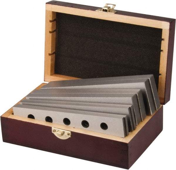 Value Collection - 8 Piece, 6 Inch Long Tool Steel Parallel Set - 1 to 1-3/4 Inch High, 3/16 to 1/2 Inch Thick, 55-62 RC Hardness, Sold as 4 Pair - A1 Tooling