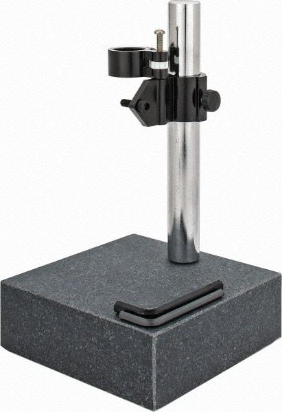 Value Collection - Granite, Rectangular Base, Comparator Gage Stand - 10" High, 6" Base Length x 6" Base Width x 2" Base Height - A1 Tooling